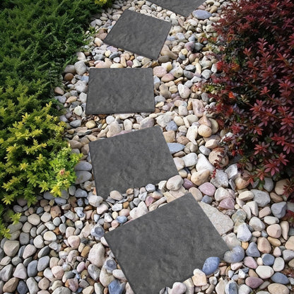 Sekcen 3 Pack Rubber Stepping Stones 15.75”x15.75” Outdoor Garden Walkway Recycled Paving Stones Pavers for Walkways