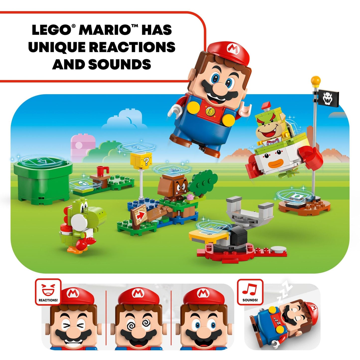 LEGO Super Mario Adventures with Interactive Mario, Bowser Jr.’s Clown Car Playset Vehicle, Yoshi Toy & Playset, Nintendo Toy Gift for Boys, Girls and Gamers Ages 6 and Up, 71439