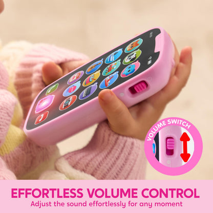 JOYIN Baby Learning Phone and Remote Toy for Toddler, Pink Smartphone Toys with Music for Infants, Kids, Holiday Stocking Stuffers, Birthday Gift for Girls