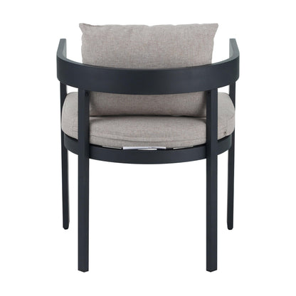 Christopher Knight Home Visol Acacia Wood Outdoor Dining Set for 8, 9 Piece Patio Dining Table and Chair Set, Aluminum Outdoor Dining Chair and Table Set with Removable Cushion, Teak+Gray+Dark Gray