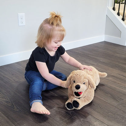 LotFancy Dog Stuffed Animals, 26'' Cuddly Golden Retriever Stuffed Animals, Dog Plush Toy, Large Stuffed Dogs for Birthday, Beige