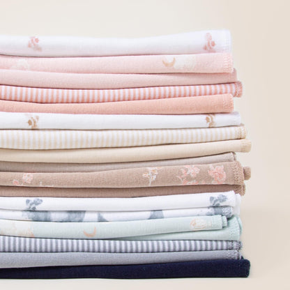 Burts Bees Baby Infant Burp Cloths, 100% Organic Cotton Extra Absorbent Soft Fabric Drool Cloths, 5-Pack Newborn Must-Have Essential Large Burping Cloths, One Size 17 x 11.75 Inches
