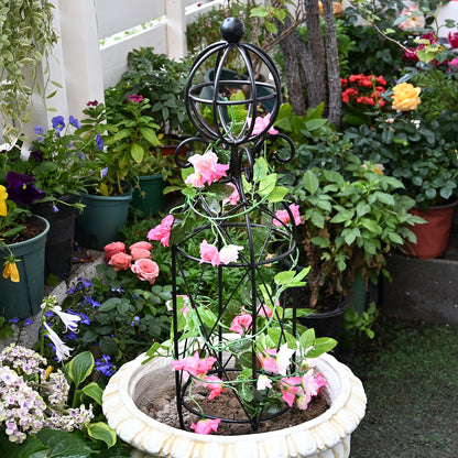 GOOOXIM Garden Obelisk Trellis for Climbing Plants - 27.1" x 7.8" -Durable Metal Design, Rust-Proof, Ideal for Indoor & Outdoor Use, Perfect for Roses, Topiaries, and Garden Decor