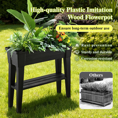 MO Raised Garden Bed with Legs & Trellis, Outdoor Raised Planter Box for Gardening Herb Garden, Planters for Outdoor Plants, Garden Bed for Garden Yard Patio Home Decor