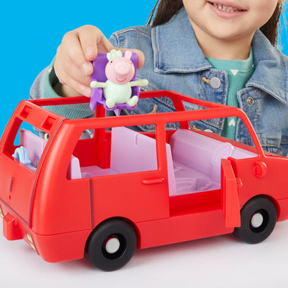 Peppa Pig Peppa's Big Family Car with 2 Figures (Fits 5), Toy Car Playset for Girls and Boys 3 and Up