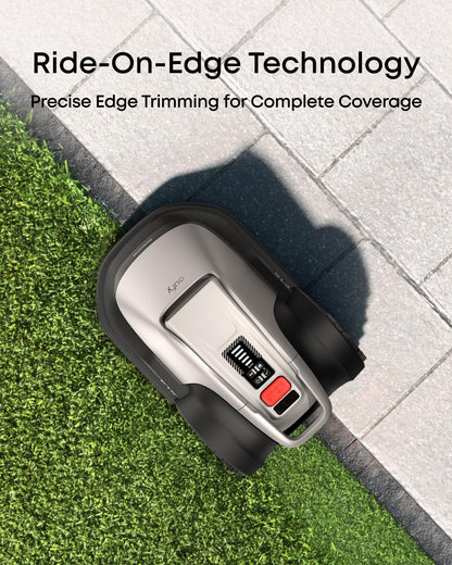 eufy E18 Robot Lawn Mower, Max 0.3 Acres, Vision Navigation, Hands-Free Auto Mapping, Wire Free RTK Free, Multi-Zone Management, AI Obstacle Avoidance, APP Control, 18° Slope, Cut Height 1"-3"