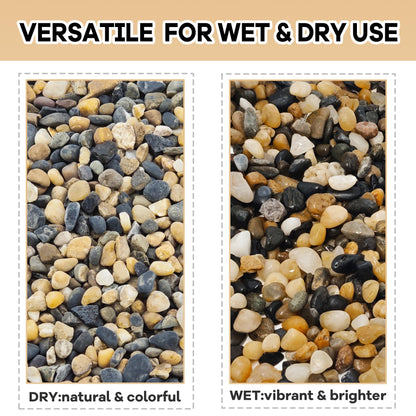 11 pounds Natural Small Pebbles, Polished Decorative Rocks for Succulents Gravel Pebbles for for Indoor and Outdoor Plants, Fish Tank, Hydroponics，Bonsai(5-8mm)
