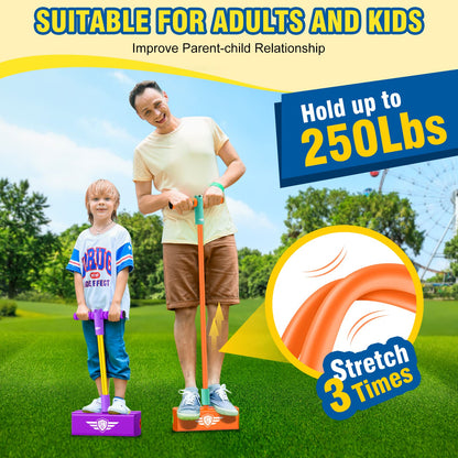 CUUGO LET'S GO! CG Foam Pogo Jumper for Kids, Toys for 3-12 Years Old Boys Girls Pogo Stick Outdoor Toys Gifts for 3-12 Year Old Boy Girl Fun Toys Christmas Birthday Gifts Stocking Stuffers（Purple）