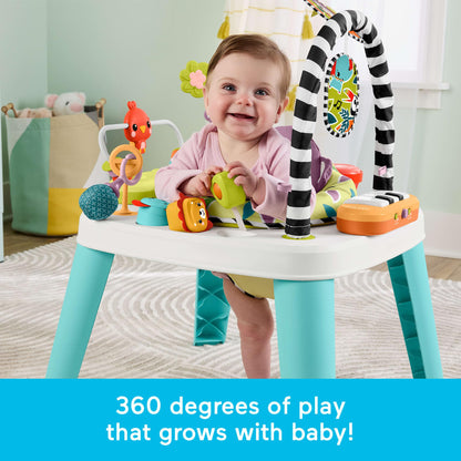Fisher-Price Baby to Toddler Toy 2-in-1 Purple Monkey Activity Center & Play Table with Music Lights & Developmental Activities