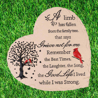 Heart Shaped Memorial Garden Stones, 10 inches Sympathy Garden Stone for Loved One, in Memory of Loved one Gifts, Resin Garden Stepping Stones Outdoor, Memorial Gifts