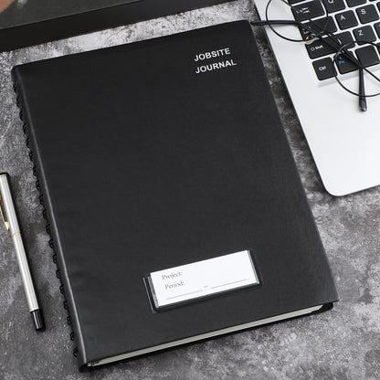 Fuyoooo Jobsite Journal 7 x 10 Inch Construction Daily Log Activity Record Construction Planner for Work Project Job Management