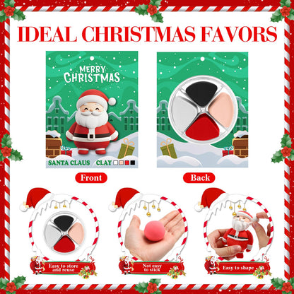 Capoda 18 Set Christmas DIY Craft Kit Christmas Air Dry Clay Kit Snowman Santa Claus Making Craft DIY Modeling Clay for Xmas Winter Holiday School Exchange Gifts Party Art Activities Supplies