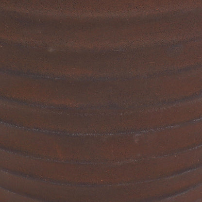 Sunnydaze Ribbed 16" Outdoor Plant Pot - Polyresin Double-Walled Planter for Indoor or Outdoor Use - Rust - Set of 4