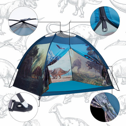 Mnagant Dinosaur Kids Play Tent-61”x61”x45”Realistic Dinosaur Kids Tent Indoor & Outdoor, Pop Up Play House for Kid, Boys & Girls Age 3-12