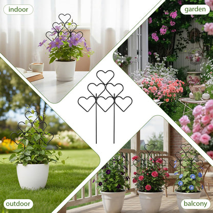 ZOUTOG 15 Inch Trellis for Climbing Plants Outdoor 9 Pack,Rustproof Metal Garden Trellis for Potted Plants,Sturdy Houseplant Support Indoor Outdoor for Ivy Pothos Monstera Hoya Flower Vine