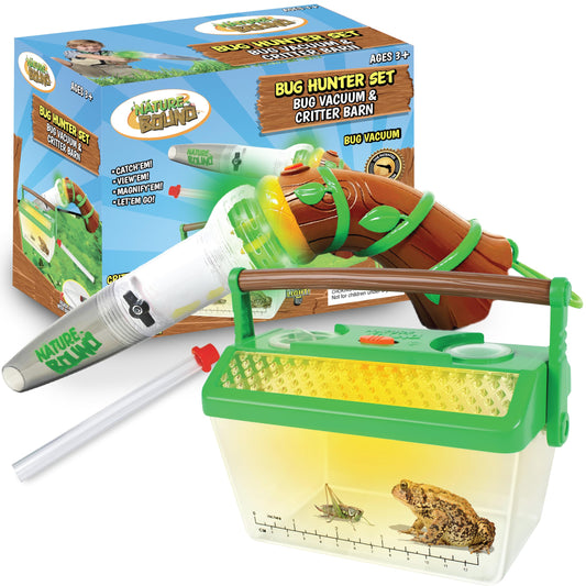 Nature Bound Bug Catcher Toy, Eco-Friendly Bug Vacuum, Catch and Release Indoor/Outdoor Play, Ages 3 to 12, Green, Complete Kit for Kids, Includes Capture Core with Magnification