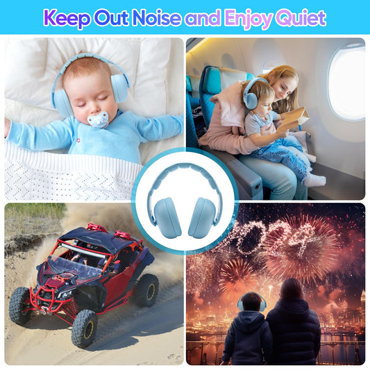 Floriogra Baby Headphones for Noise - [Upgraded Friendly Version] Infant Ear Muffs Noise Protection - Toddler Noise Cancelling Headphones - Baby Ear Protection for 3 Months to 3 Years