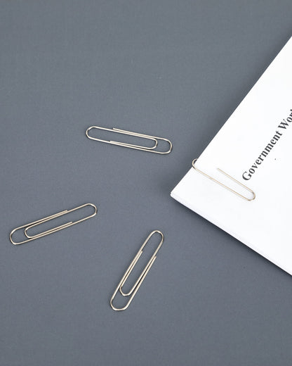 PAPERPAL Paperclips for Office School & Personal Use, Jumbo Smooth Paper Clip (2"), 300 Large Paper Clips (3 Boxes of 100 Each), Silver
