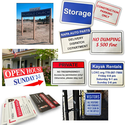 Custom Signs Outdoor Metal for Home Office Business, Personalized, Door, Porch, Delivery, Man Cave, Shop, Garage, Street. For Outside or Inside Use. Our Metal Signs Are UV Printed Solid Aluminum 10x7 inches, Header Box