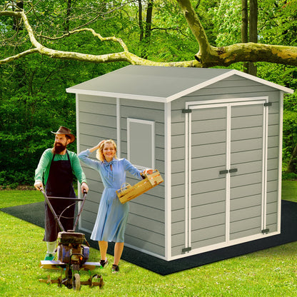 Haull Shed Floor Mat 8.2 x 10.2 ft Outdoor Waterproof Nonslip Durable Storage Sheds Protector Rug for Carport Patio Garage Garden Spring Summer Outdoor, Storage Shed Not Included