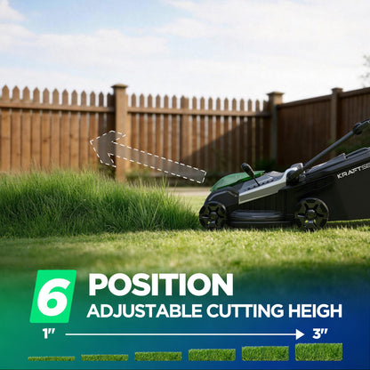 18" Electric Lawn Mower, 40V Cordless Lawn Mower with 2x5.0Ah Batteries, Brushless Motor, 2-in-1 Mulching & Bagging, 6-Position Height Adjustment, for Small to Medium Yards