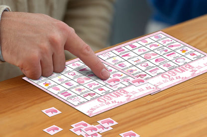 Disfuco Pink Shower Party Bingo Cards, Shower Bingo Game, Shower Party Games for Adults, Gender Reveal Party Games Favors Supplies Decorations, 24 Players Bingo Game (A03)