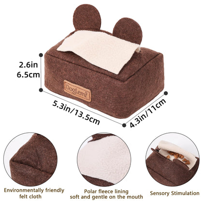 ETIAL 2 Packs Dog Puzzle Toys | Dog Treat Dispensers | Tissue Box Snuffle Mat & Hide & Seek Interactive Toys