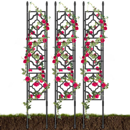 Garden Trellis for Climbing Plants Outdoor, Kalolary Screen Garden Trellis Rustproof Vine Trellis Frame Cucumber Trellis Grow Support for Outdoor Indoor Fruits Vegetables Flowers Potted Plants