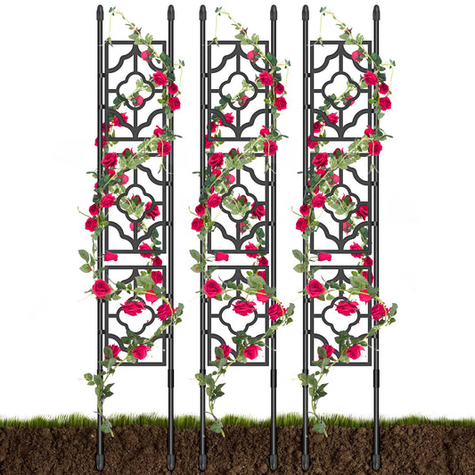 Garden Trellis for Climbing Plants Outdoor, Kalolary Screen Garden Trellis Rustproof Vine Trellis Frame Cucumber Trellis Grow Support for Outdoor Indoor Fruits Vegetables Flowers Potted Plants
