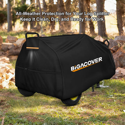 Log Splitter Cover for 15–45 Ton Log Splitters, Heavy Duty 1200D Oxford Fabric Waterproof Tear-Resistant Outdoor All Weather Wood Splitter Cover, 96" Lx54 Wx47 H(Packaging Varies – Product Unchanged)
