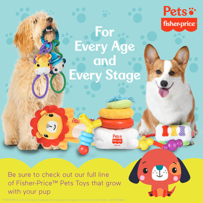 Fisher-Price for Pets Sound-Bites Plush Toy Xylophone for Puppies, Sounds Desensitize Pups to Noises - Noise-Making Chew Toy for Puppies - Multifunctional Dog Toy