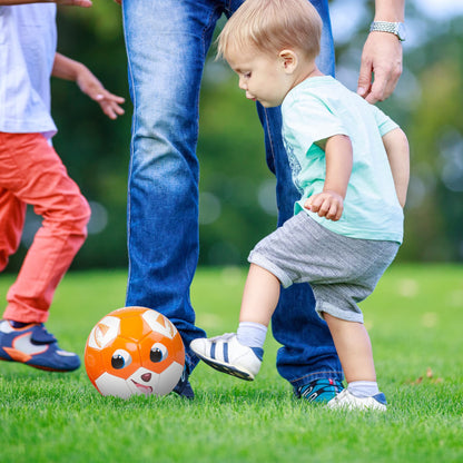 Toddler Soccer Ball Size 2 - Small Soft Kids Ball 2 Pack for Ages 1-5 Cartoon Sports Toy Boys Girls - Great Soccer & Birthday Gift for Babies, Toddlers & Kids Indoor Outdoor Games
