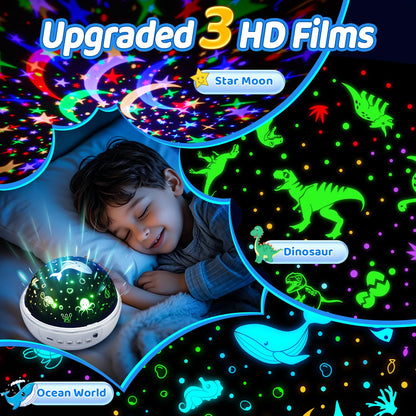 Staryou Dinosaur Toys for Kids 2-7, 【Remote+3 Films+93 Effects】 Dinosaur Toys for Kids 3-5, 【3 Timer+5 Brightness】 Baby Sensory Toys, Toddler Sensory Toy, Dinos Toys, 3 Year Boy Birthday Gifts