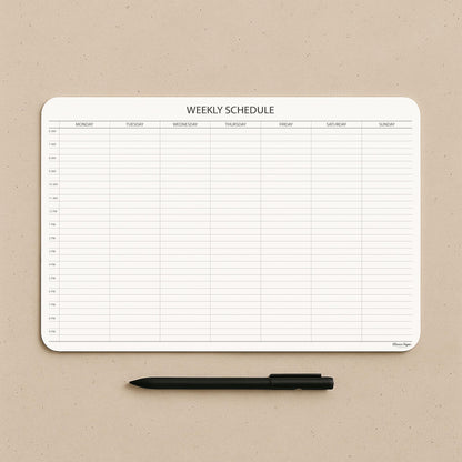 Schedule Pad, Tear Off Undated Weekly Planner Notepad, A4 Size (8,3" X 11,7"), Premium Thick Paper with Cardboard Back Support, Weekly Desk Planner by CLEVER SIGNS