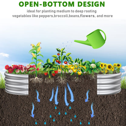 Mostmahes 6x2.3x1ft Raised Garden Bed for Flowers, Outdoor Raised Planter Box, Backyard Raised Garden Bed for Plant