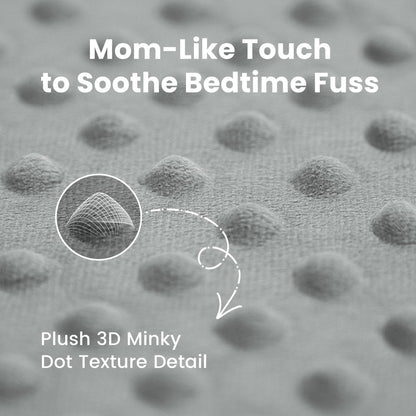 Huloo Sleep Baby Floor Play Mat for Playpen, Extra Thick 50"x50" Padded Mat with Ultra Soft 3D Minky Dot & Removable Washable Cover, Non-Slip & Safe for Crawling,Tummy Time,Infant/Toddler (Grey)