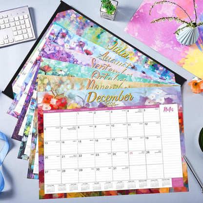 2026-2027 Desk Calendar - Large Desk Calendar 2026-2027, Jul 2026 - Dec 2027, 22" x 17", 26-27 Calendar Large 18 Months with Corner Protectors + Large Ruled Blocks, Desk Pad, To-Do List & Notes
