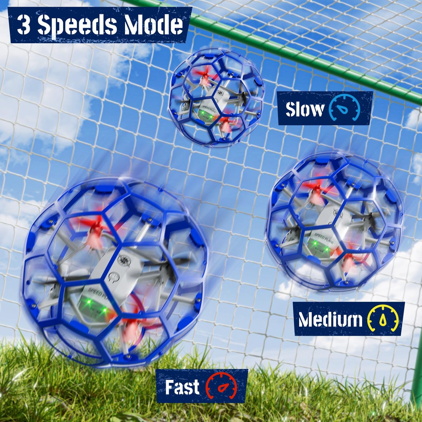 JUKUDAHU Remote Control Helicopter for Kids 8-12, 2.4 GHz RC Helicopter Ball with Lights, 360° Flips, Flying Toy Ball, Outdoor Toy for Boys Girls Ages 8-16, Toy Gifts for 8 9 10 11 12
