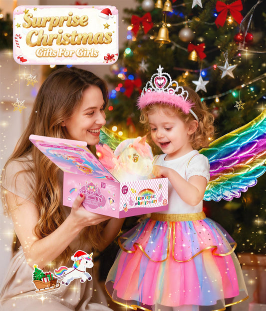 Jeowoqao Unicorn Toys for Girls Age 4-6,Walking Talking Singing Interactive Unicorns with Painting Kit Crafts Toddler Unicornss Dress up, Remote Control Plush Unicorn's Toy for Kids 3-6