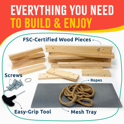 SparkJump Premium Bug Hotel Kit and Picnic Table Feeder for Squirrels