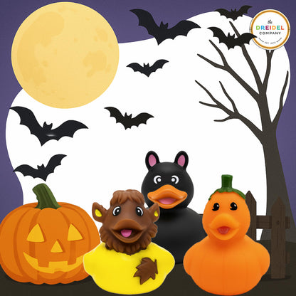 Halloween Rubber Duck Toy Duckies for Kids, Fun Bath Birthday Gifts Baby Showers Summer Beach and Pool Activity, 2" (200-Pack)