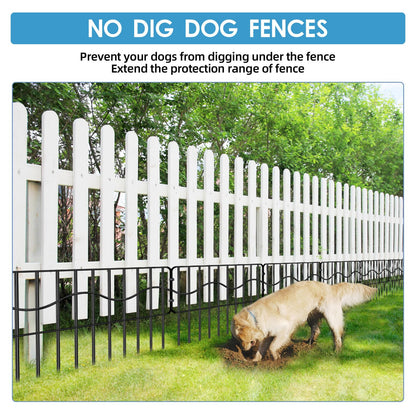 40ft(L) x 13in(H) Garden Animal Barrier Fence, 28panels No Dig Fences, Small Dog Fence Barrier, Animal Barrier Rabbit Fencing Rustproof Metal Decorative Border for Outdoor Garden