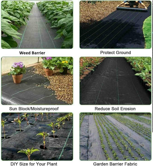 Groweco Weed Barrier Landscape Fabric Heavy Duty 3FT x 100FT Garden Fabric Weed Mat Ground Cover,Weed Barrier Fabric Gardening Mulch,Landscaping Fabric Weed Blocker,Weed Cloth Garden Bed Cover