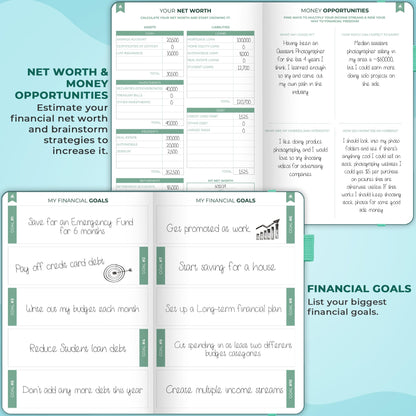 Clever Fox Bi Weekly Budget Planner – Undated Financial Organizer Book – Expense Tracker, Budgeting & Bill Notebook, A5 (Dark Teal)