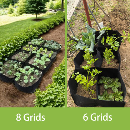 Linksandt Fabric Grow Bags, Raised Garden Bed for Vegetable Herbs Flowers, 128 Gallon Fabric Plant Pots Indoor Outdoor, 6x3x1ft