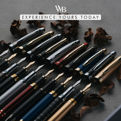 Wordsworth & Black Majesti Fountain Pen-(Red), Luxury Case, 24K Gold Finish; 18K Gilded Medium Nib- Ink Cartridges, Refillable Ink Converter-Calligraphy Pen-Best Business Gift Set for Men & Women
