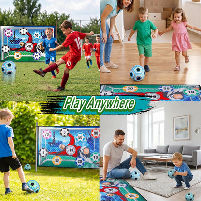 Soccer Ball Game Set for Kids: Indoor Outdoor Backyard Toss Soccer Goal Game with Balls - Sports Soccer Toys for Kids Boys for 3 4 5 6 7 8 Year Old - Birthday Gifts for Boys Girls Age 3-12