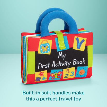 Melissa & Doug K’s Kids My First Activity Book 8-Page Soft Book for Babies and Toddlers Early Learning Developmental Plush Soft Activity for Babies and Toddlers