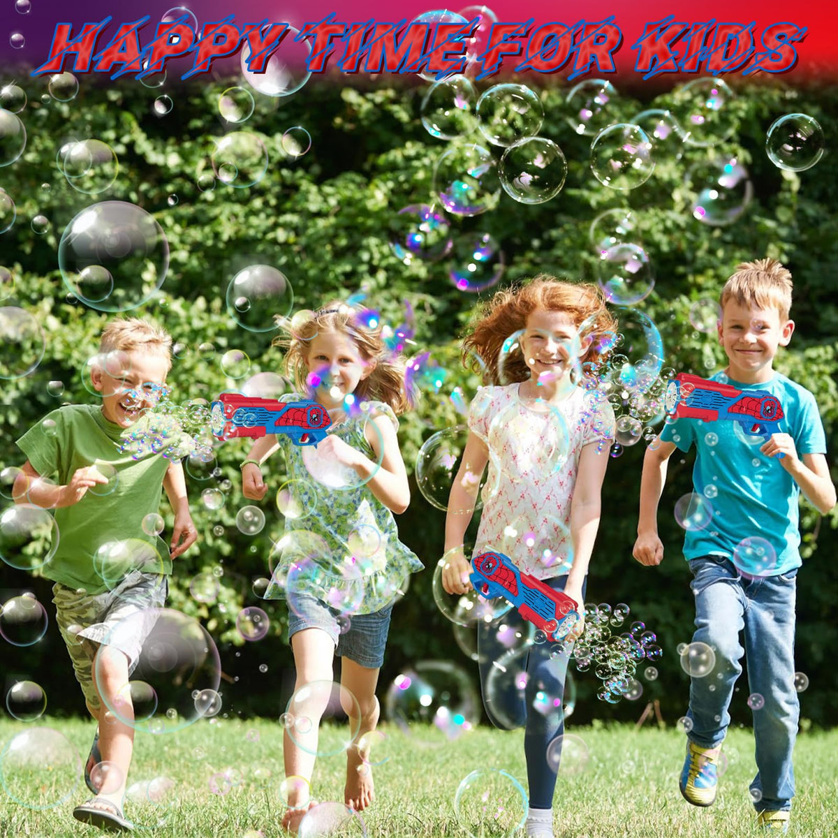Bubble Machine Gun for Kids: Toys for 3+ Year Old Boys, Toys for Boys 4-6, Outsider&Outdoor Toy for Toddlers 3-5, Easter, Summer, Wedding, Party Favors, Halloween, Birthday Gifts