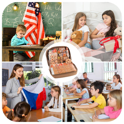 Lebaley Capybara Gifts - 27PCS Capybara Pencil Case，Capybara Stationery Set，Cute Back to School School Supplies，Pencil Bag include Gel Pens Pencil Sticky Notes Pins Notebook Card Holder Key Chain